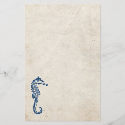 Vintages Meerpferd Briefpapier (Vorderseite)