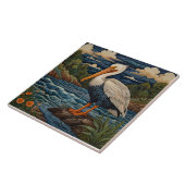 Vintages Meervogelpelikan Fliese (Seite)