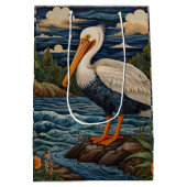 Vintages Meervogelpelikan Mittlere Geschenktüte (Rückseite)