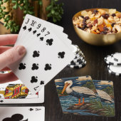 Vintages Meervogelpelikan Spielkarten (In Situ)