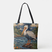 Vintages Meervogelpelikan Tasche (Rückseite)