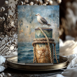 Vintages Meerwasser Glarus Möwe Seidenpapier