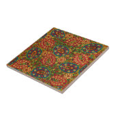 Vintages mehrfarbiges Blumenband Fliese (Seite)