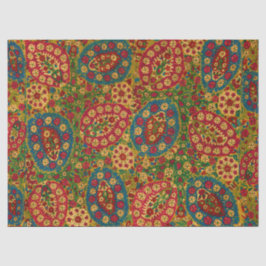 Vintages mehrfarbiges Blumenband Seidenpapier