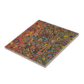 Vintages mehrfarbiges Muster Fliese (Seite)