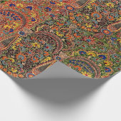 Vintages mehrfarbiges Muster Geschenkpapier (Ecke)