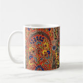 Vintages mehrfarbiges Muster Kaffeetasse (Links)