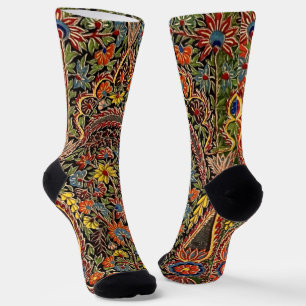 Vintages mehrfarbiges Muster Socken
