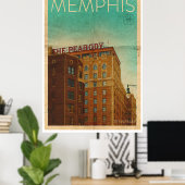 Vintages Memphis Travel Poster (Heimbüro)