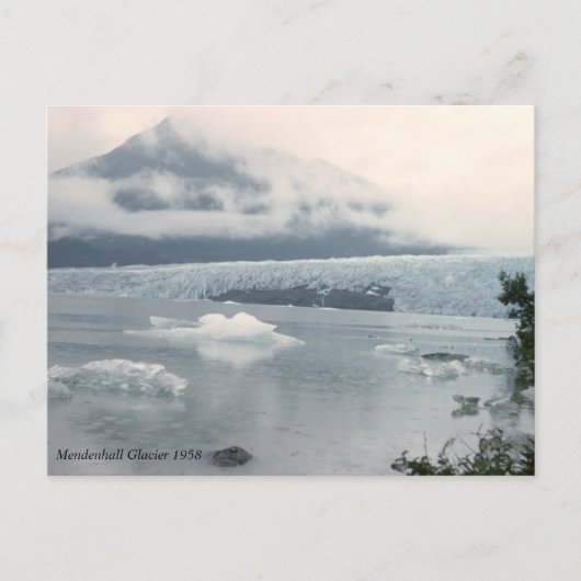 Vintages Mendenhall Glacier Foto Postkarte (Vorderseite)