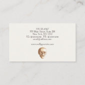 Vintages MenschenschädelHalloween Visitenkarte (Rückseite)