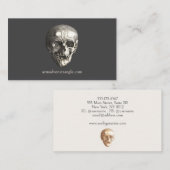 Vintages MenschenschädelHalloween Visitenkarte (Vorne/Hinten)