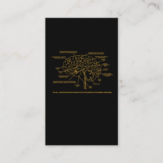 Vintages menschliches Anatomie-Gehirn Visitenkarte (Vorderseite)