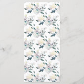 Vintages Menü der Blüten-| Menükarte (Rückseite)