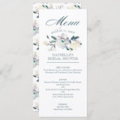Vintages Menü der Blüten-| Menükarte (Vorne/Hinten)