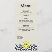 Vintages Menü im Retro-Schwarzweißmenü Menükarte (Vorderseite)