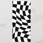 Vintages Menü im Retro-Schwarzweißmenü Menükarte (Rückseite)