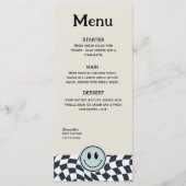 Vintages Menü im Retro-Schwarzweißmenü Menükarte (Vorderseite)