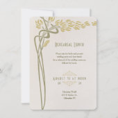 Vintages Menü Minimalistisch Art Nouveau Einladung (Vorderseite)