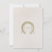 Vintages Menü Minimalistisch Art Nouveau Einladung (Rückseite)