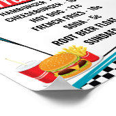 Vintages Menu-Poster der 50er Jahre Poster (Ecke)