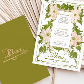 Vintages Menü zum Abendessen Einladung