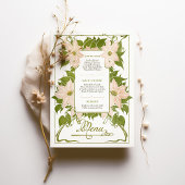 Vintages Menü zum Abendessen Einladung