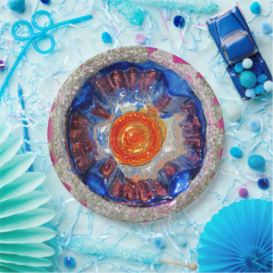 Vintages Merkur Weihnachtsball Pappteller