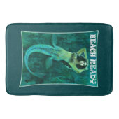 Vintages Mermaid-Button "BEACH READY" Badmatte Badematte (Vorderseite)