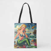 Vintages Mermaid Button Up Tasche (Vorderseite)