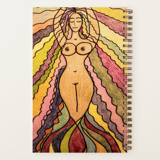 Vintages Mermaid-Notebook Notizblock (Rückseite)