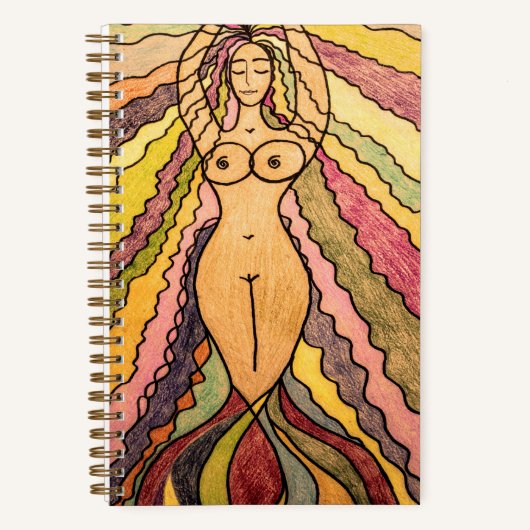 Vintages Mermaid-Notebook Notizblock (Vorderseite)