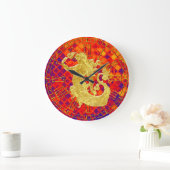 Vintages Mermaid-Sonnenseeglais Große Wanduhr (Zuhause)