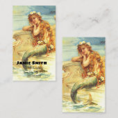 Vintages Mermaid Visitenkarte (Vorne/Hinten)