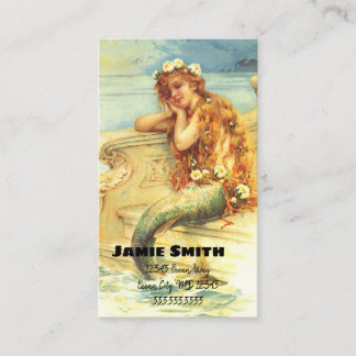 Vintages Mermaid Visitenkarte