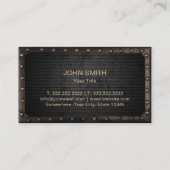 Vintages Metal für die Konstruktion rostfreier Mon Visitenkarte (Rückseite)