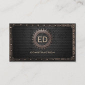 Vintages Metal für die Konstruktion rostfreier Mon Visitenkarte (Vorderseite)