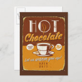 Vintages Metallschild - Schokolade Postkarte (Vorne/Hinten)