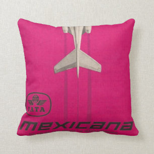 Vintages Mexicana-Flugzeug Kissen