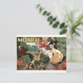 Vintages Mexico Poster Postkarte (Stehend Vorderseite)
