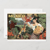 Vintages Mexico Poster Postkarte (Vorne/Hinten)
