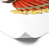 Vintages mexikanisches Mädchen Traditionelles Klei Poster (Ecke)