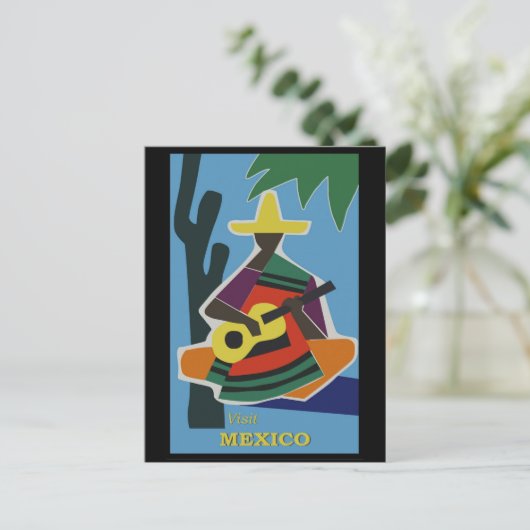 Vintages Mexikanisches Tourismus Reisen Postkarte (Stehend Vorderseite)