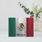 Vintages Mexiko Flaggenreise Tourismus Postkarte (Stehend Vorderseite)
