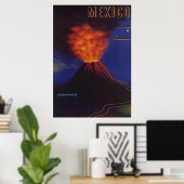 Vintages Mexiko - Reise zum Vulkan Paris Poster (Heimbüro)