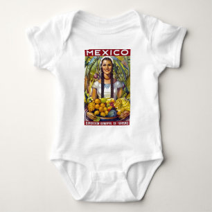 Vintages Mexiko Reisewerbung Baby Strampler
