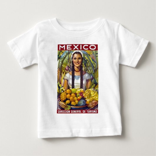 Vintages Mexiko Reisewerbung Baby T-shirt (Vorderseite)