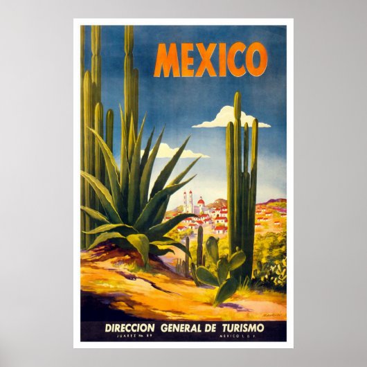 Vintages Mexiko Reisewerbung Poster (Vorne)