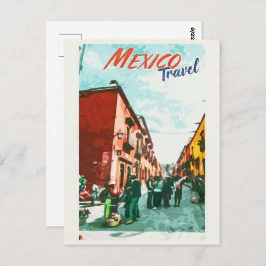 Vintages Mexiko Retro-Reisen Postkarte (Vorne/Hinten)