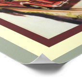 Vintages MG Sportwagen und Plakat (Ecke)